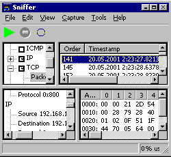 Screenshot of Wireless Snif